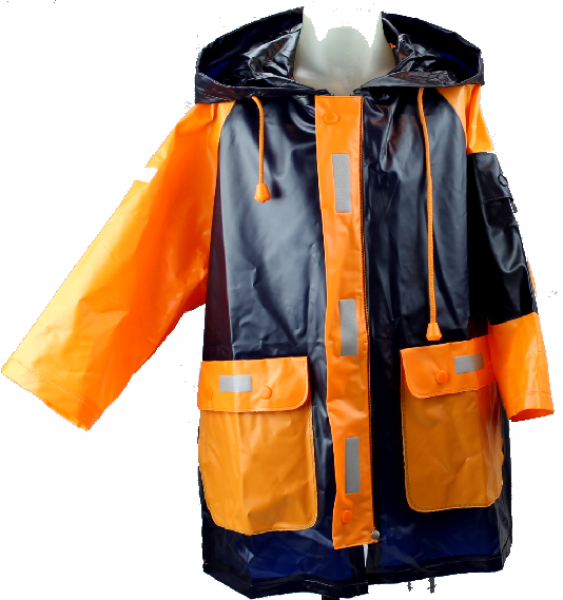 Liegelind Regenjacke mit Reflektoren -  orange/marine